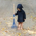 thumbnail image 5 of 2 Piece Garden Rake Leaf Set Wooden Handle 9 Tine Rake For Leaf Collection Hay Raking Kids Play Household Use, 5 of 8