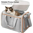 thumbnail image 2 of Large Soft Sided Cat Carrier, 14lbs Airline Approved Pet Travel Bag, Breathable Mesh Foldable Pet Carrier for Cats Dogs, 2 of 6