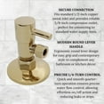 thumbnail image 4 of Westbrass D105QR-01 Round Lever 1/4-Turn Angle Stop 1/2" Copper x 3/8" Compression, Polished Brass, 4 of 5