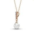 thumbnail image 7 of Cate & Chloe Gabrielle 18k Rose Gold Plated Shell Pearl Necklace with Swarovski Crystals for Women, 7 of 7