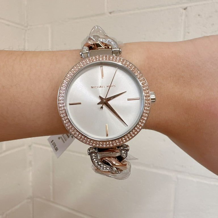 Michael Kors MK4634 Catelyn Silver 3 Hand Glitz Dial Stainless