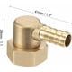 thumbnail image 3 of Raccord Cannelé Tuyau Laiton Coude 10mm x G1/2 Connecteur Tuyau Femelle à écrou Pivotant pour Eau Carburant Air Paquete de 2, 3 of 5