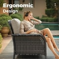 thumbnail image 6 of XIZZI 2 Pieces Wicker Outdoor Patio Furniture High Back Rattan Conversation Set All Weather Patio Chair Set with Cushions for Balcony, Beige, 6 of 8