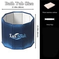 thumbnail image 2 of Beuway 31"Large Upgraded Foldable Bathtub for Adult,Portable Hot Ice Bath Tub,Soaking Spa(Blue-01), 2 of 5