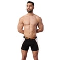 thumbnail image 2 of FOXPOLO Men’s Boxer Briefs 4-Pack Gift Set – Dynamic Print with Color Trim – Stretch Cotton Fabric – Soft, Breathable and Comfortable | M - Black, 2 of 6