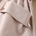 thumbnail image 6 of QQAMB Women's Mid-Length Trench Autumn Long Sleeve Loose Hoodies Coats Drawstring Zipper Windproof Jackets with Pockets Beige M, 6 of 7