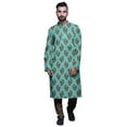 thumbnail image 2 of Atasi Kurta Imprimé pour Hommes Col Mandarin Popeline de Coton Kurta Chemise Décontractée, 2 of 7