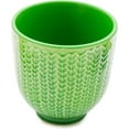 thumbnail image 2 of New England Pottery Pedestal Herringbone Planter Garden Urn Pot 5 inch Green, 2 of 3