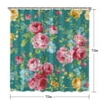 thumbnail image 5 of Pioneer Flower Floral Print Pattern Shower Curtain 72"x72" ,Bathroom Decorative Shower Curtains Set with 12 Hooks,Modern Waterproof Washable Shower Curtain, 5 of 6