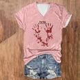 thumbnail image 2 of Tops Cortos para las Mujeres, Halloween Impreso V-Cuello Camiseta de Manga Corta, Tela de Imitación de Moda Casual, 2 of 3