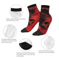thumbnail image 5 of Sigee Red And Black Abstract Skull for Crew Soft Moisture-wicking Socks ,Cushion Moisture Wicking Boot Socks for Men and Women, 5 of 7