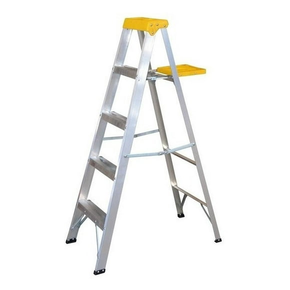 Escalera de Aluminio Tipo Tijera Surtek 4 Peldaños 1.54 Metros Amarillo