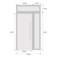 thumbnail image 7 of Front Exterior Prehung Metal-Plastic Door Frosted Glass / Manux 8552 Matte Black / 2 Side and Top Window / Office Commercial and Residential Doors Entrance Patio Garage 68" x 96" Right-hand Inswing, 7 of 7