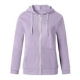 thumbnail image 4 of Dyegold Women's Oversized Zip Up Hoodies Sweatshirts Y2K Clothes Teen Girl Fall Fashion Casual Drawstring Jacket with Pocket, 4 of 5