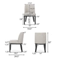 thumbnail image 4 of GDF Studio Boise Contemporary Fabric Upholstered Wood Dining Chairs, Set of 2, Light Gray and Weathered Gray, 4 of 11