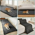 thumbnail image 4 of TOPCHANCES Thickened Plush Couch Covers, Non-Slip Couch Slipcover for Dogs Cats, Pets Bed Mat Couch Protective Cover (Dark Grey, 70x180cm/28*70in), 4 of 12
