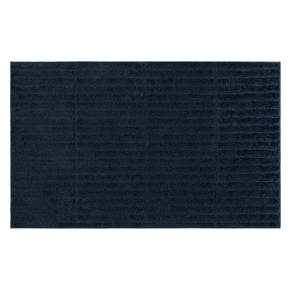 Mohawk Sanctuary Bath Mat Soft Absorbent Quick Dry Machine Washable Non-Slip Bathroom Mat, Indigo, 17" x 24"