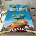 thumbnail image 1 of Rango Conjunto de sábanas temático, trío de piezas, cómodo y amigable con la piel, diseño único, regalo de decoración para el hogar para familiares, amigos y fans,140cm *210cm, 1 of 6