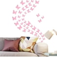 thumbnail image 3 of 24 pegatinas de pared de mariposas TUNC decoración del hogar rosa, 3 of 4
