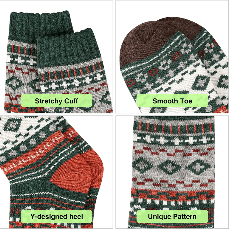 Cooplus Men's Wool Hiking Socks 5-Pack photo 2