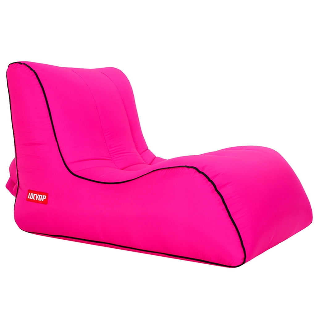 geweyeeli inflatable air bag lounger sofa lazy couch portable chair  sleeping camping waterproof sofawine red s