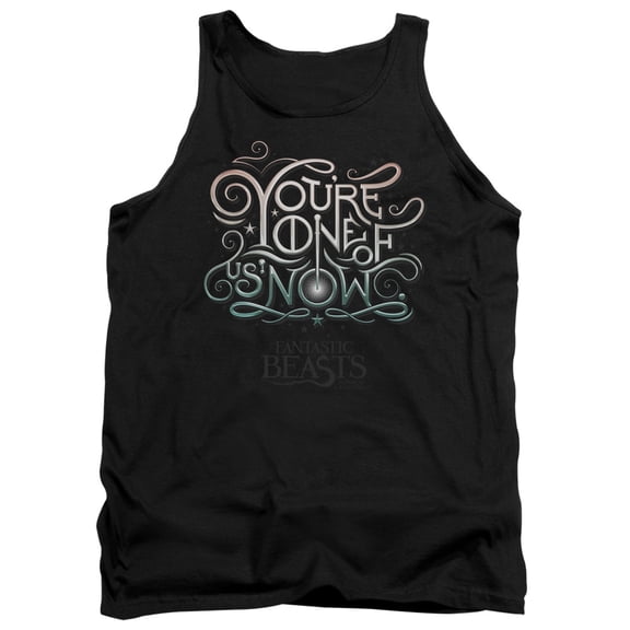 Trevco Sportswear WB235-TK-5 Fantastic Beasts One of Us Adult Tank Top, Black - 2X
