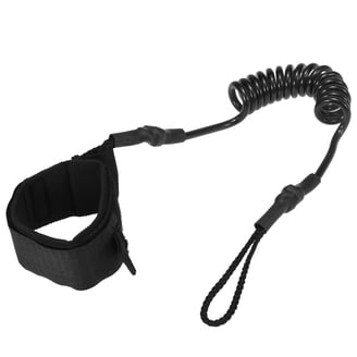 WOOWAVE Cima Surf Leash Premium Dritta 7mm - 8ft Bianca, Cavigliera In Neoprene A Sgancio Rapido, Doppia Girella Antigroviglio, Per Tavole Da Surf E SUP