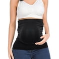 thumbnail image 1 of Maternity Belly Band for Pregancy Extender Strechy Belt of Pants for All Stages of Pregnancy Black/Beige, 1 of 7