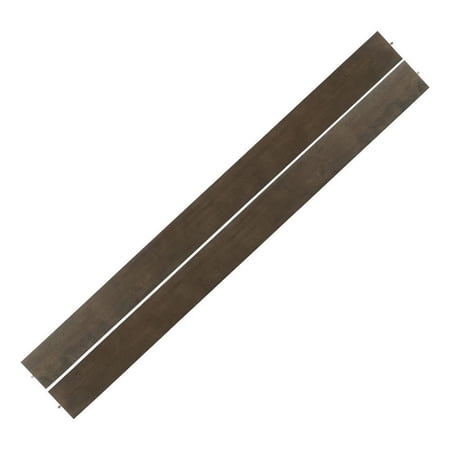 Pemberly Row Contemporary Solid Hardwood Bed Rails in Graphite Gray