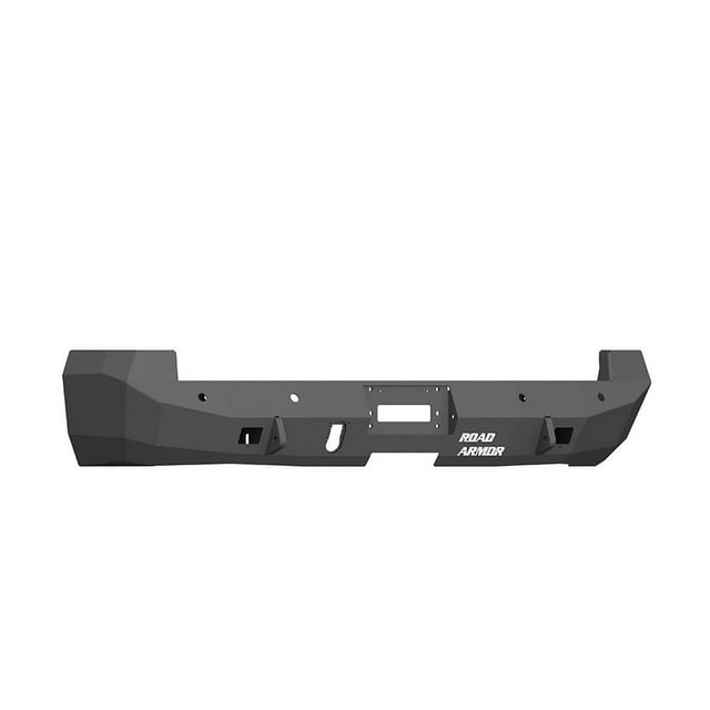 Road Armor Bumper 412S0B Stealth; One Piece Design; Direct Fit; Mounting Hardware Included; With Sensor Holes; With Winch Mount; With Shackle Mounts; With Cube Light Pods; Without Receiver Hitch