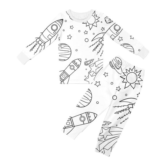 HCYSFG Girls Graphic Print Outfit Sets 2 Piece Long Sleeve Crewneck Lounge Set Top And Pants Matching Sets