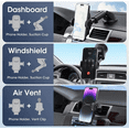 thumbnail image 3 of Soporte Para Celular Coche,porta Celular Carro 3en1 Estable Xtellar Negro, 3 of 3