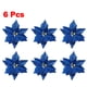 thumbnail image 4 of 6pcs Christmas Flower Large Glittering Poinsettia Decorations Christmas Tree Garland Hanging Ornaments Merry Party Festive Decor, 4 of 5