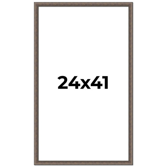 24x41 Frame Silver Real Wood Picture Frame Width 1.25 Inches | Interior Frame Depth 0.5 Inches |