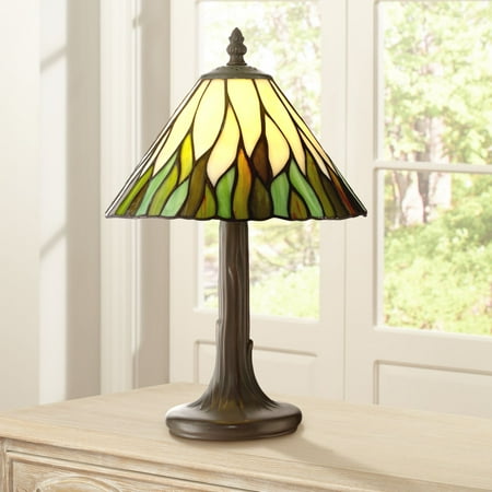14 Stained Glass Hanging - Robert Louis Tiffany Cottage Accent Table Lamp 14 1/2