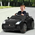 thumbnail image 2 of Costway 12V Jaguar F-Type SVR Licensed Kids Ride On Car Motorized Vehicle w/ MP3 Black, 2 of 8