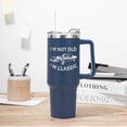 thumbnail image 4 of Gifts for Men, 40 oz Tumbler with Handle and Straw, Retirement Birthday Gifts for Men, Him, Husband, Grandpa, Dad - Navy Blue, 4 of 6
