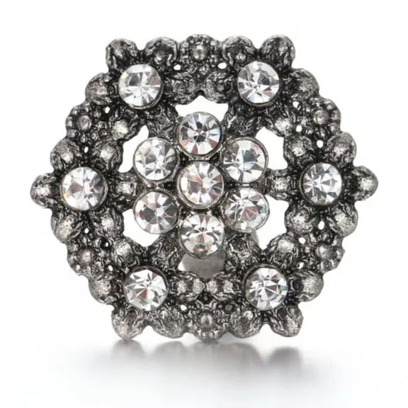 HOOUN 3D Crystal Chunk Charm Snap Button Fit For 18mm Snap Jewelry Gift-NSKZ955