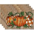 thumbnail image 1 of LLC 4-Piece Heat-Resistant Woven Vinyl Placemat Set for Kitchen, 45cm x 30cm, 1 of 5