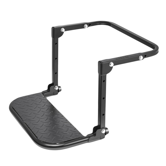 Dna Motoring Folding Tire Step Adjustable Mounted Step For Car Pickup Truck Suv Rvs, Matte Surface Finishing Rear Placement Tire Pedal, Foldable Adjustable Wheel Step For Easy