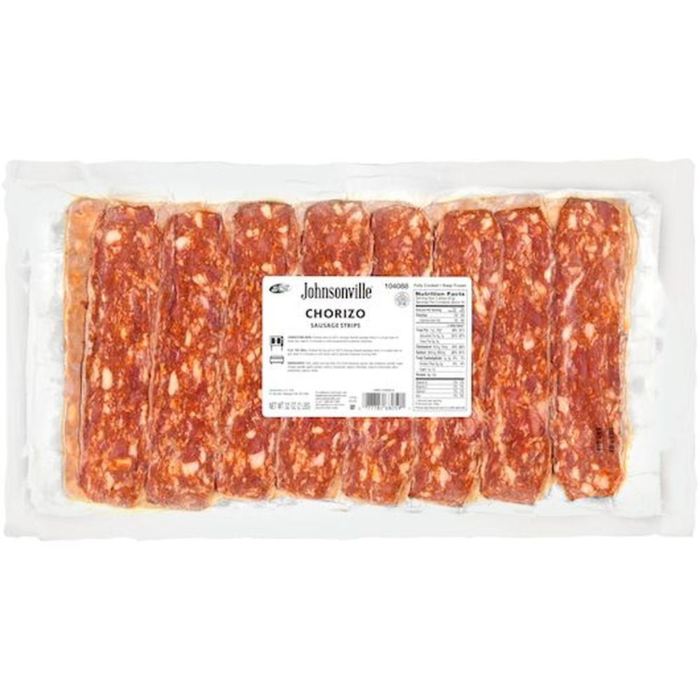 Johnsonville Cooked Chorizo Pork Sausage Strips, 2 Pound 4 per case