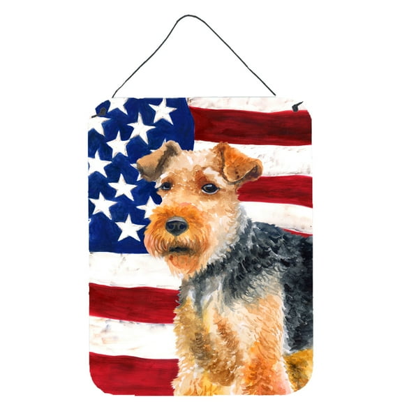 Welsh Terrier Patriotic Wall or Door Hanging Prints