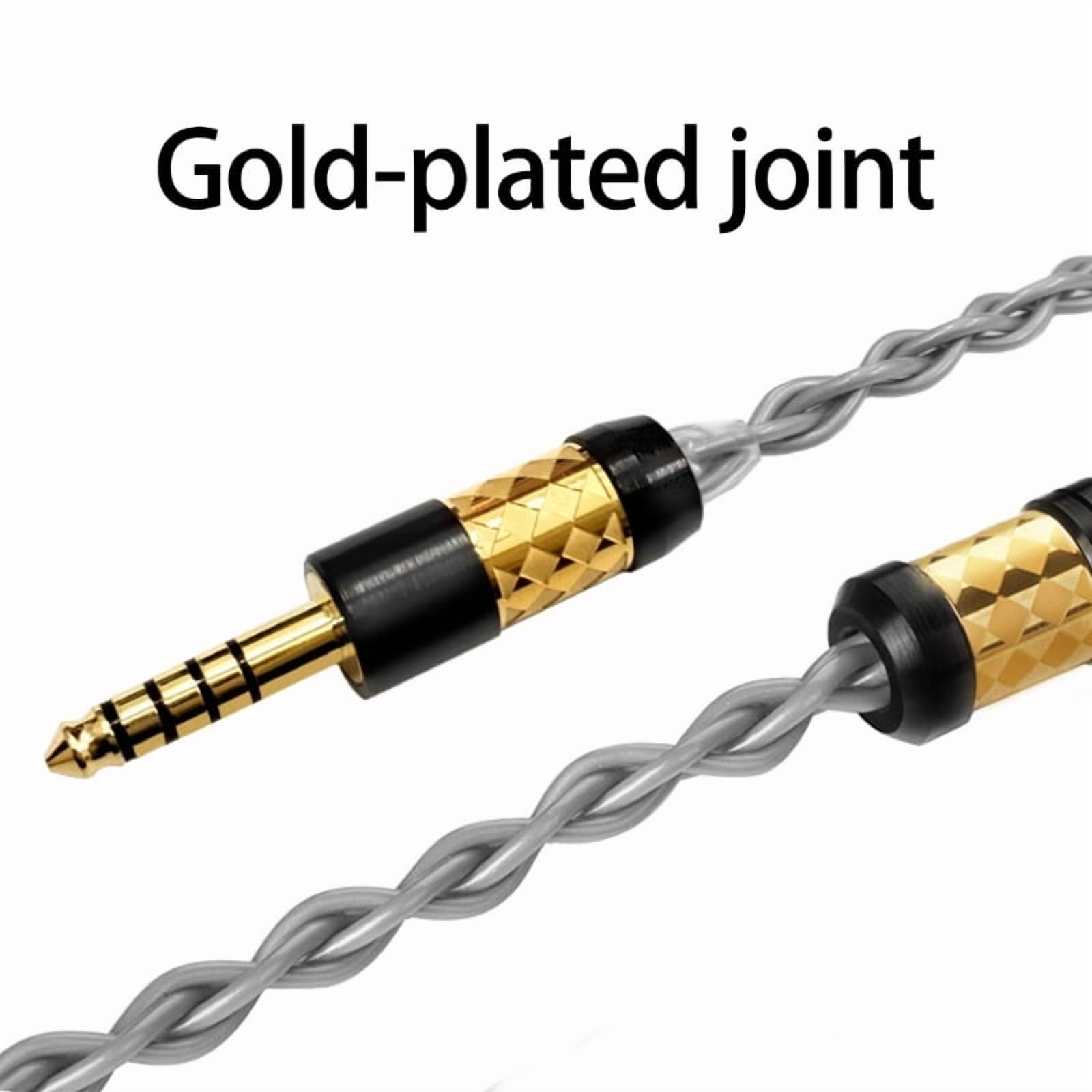 8Core Earphone Cable 0.78mm 2 Pin TRS Silver Plateds Coppers for Enhanceds Sound