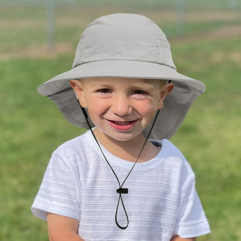 Kids Sun Hats Wide Brim UPF 50+ For Toddler Boys Girls Bucket Hat Caps