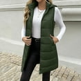 thumbnail image 4 of Turilly Womens Mid-Length Puffer Vests Sleeveless Hooded Down Jacket Fall Winter Casual Loose Outerwears with Pocket, 4 of 6
