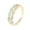 Gold, variant on Gold Plated Turquoise Half Eternity Band Ring for Women, Wavy Curved Pave White Crystal Stacking Ring, Bohemian Vintage Stackable Jewelry Gift for Her Birthday Size 8