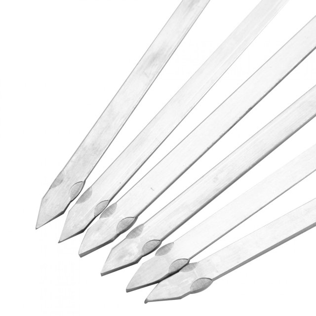 YLSHRF Brochettes de BBQ, Brochettes, Acier Inoxydable pour Extérieur Famille