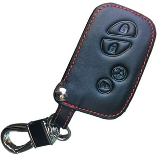  for Lexus Key Fob Cover with Keychain Leather Car Smart Key Case  Protector Holder Compatible 2014-2023 Lexus ES GS is RC NX RX GX LX LS RS LC  UX (Black) 