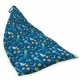 thumbnail image 2 of Under the Sea Lounger Chair Bag, Fish Turtle and Other Swimming Nautical Creatures Bubbles, High Capacity Storage with Handle Container, Lounger Size, Dark Sky Blue Multicolor, by Ambesonne, 2 of 5