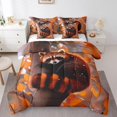 thumbnail image 1 of Red Panda Bed Set in a Bag 7 Pcs,Natural Cute Wild Animal Snowy Bedding Set,Fall Maple Leaves Botanical Tree Orange Brown Comforter with Fitted,Flat Sheet,Pillowcase,Pillow Covers,Queen, 1 of 5